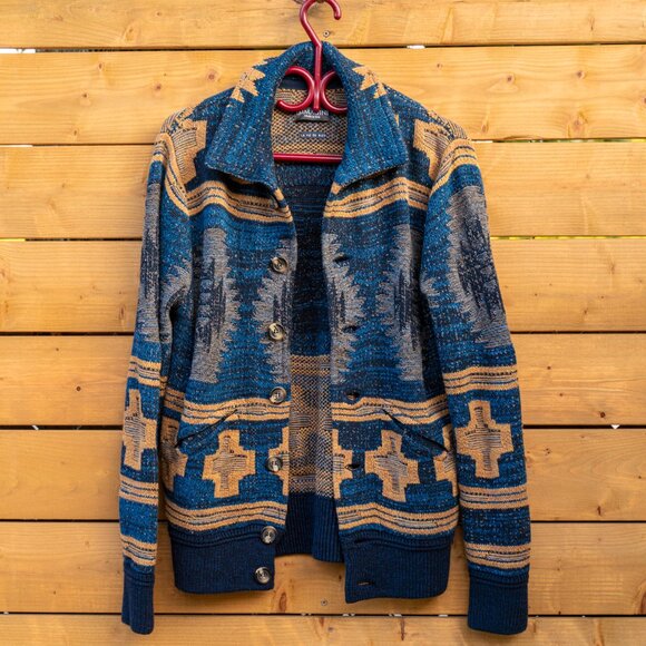Italian Tribal Knit Luxury Cardigan IMMAGINI (Men's Medium) - Picture 1 of 11